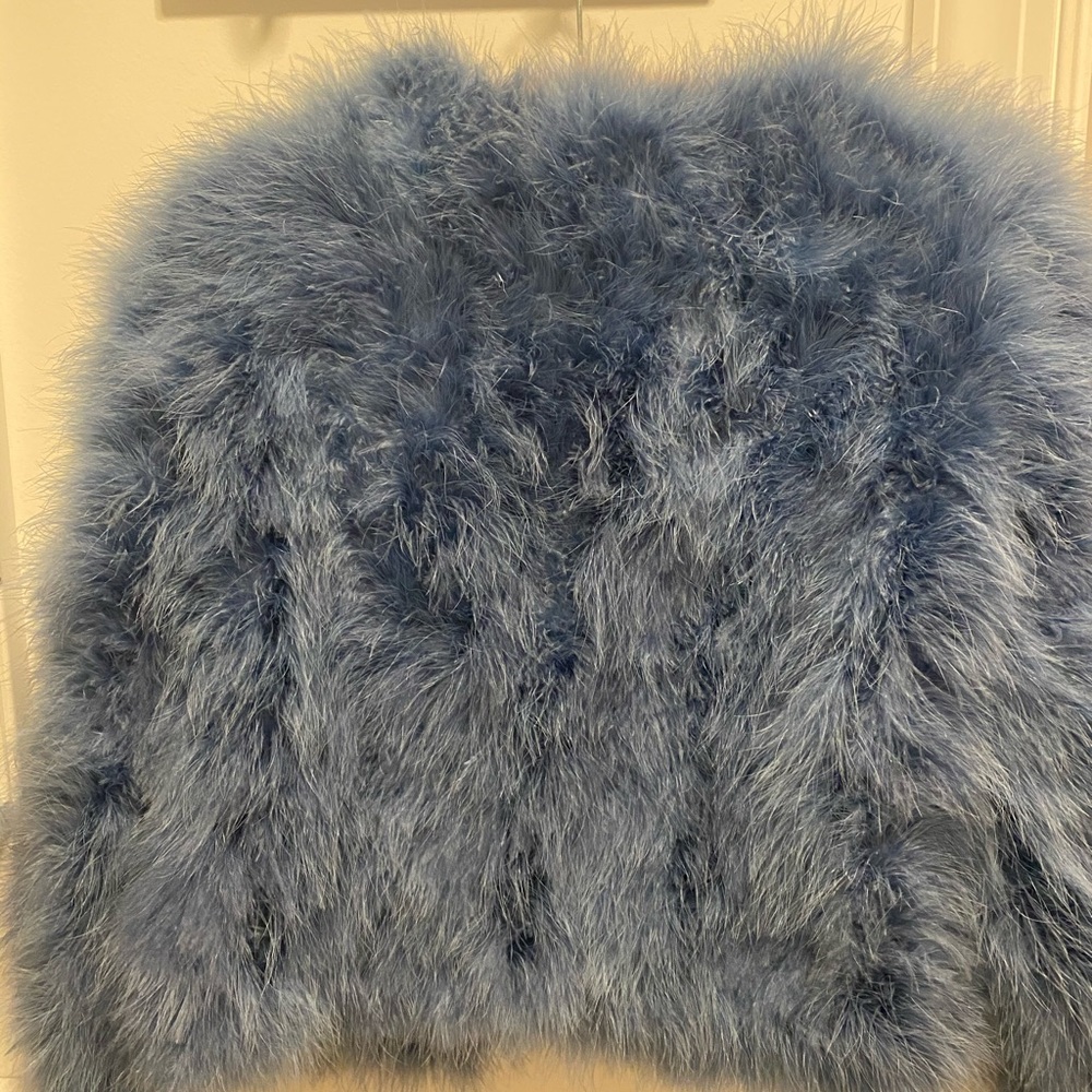 Blue furry jacket - Picture 2 of 3